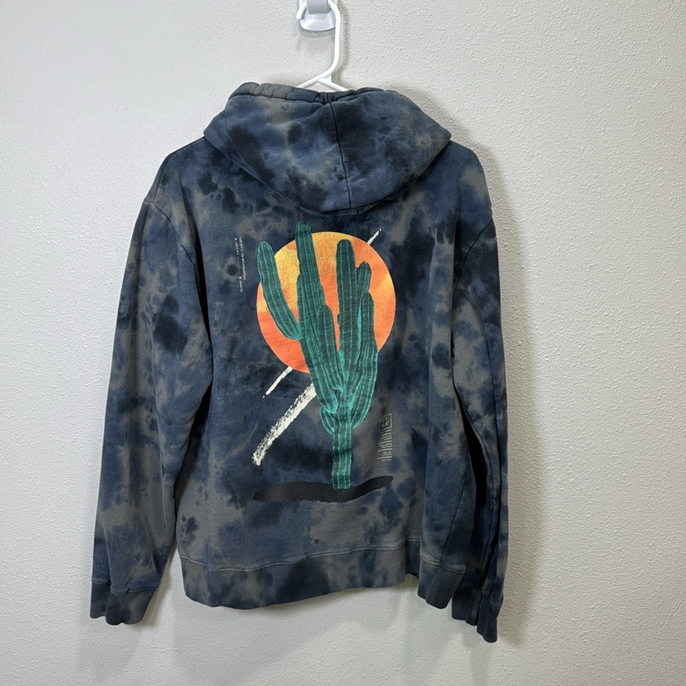 Lira unisex Tie-Dye Hoodie with cactus graphic - Picture 2 of 5